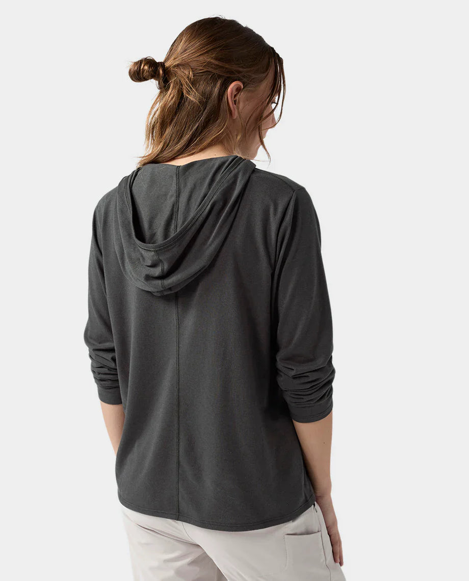 AllTrails x Stio Women's Divide Hooded Pullover - Abyss Heather