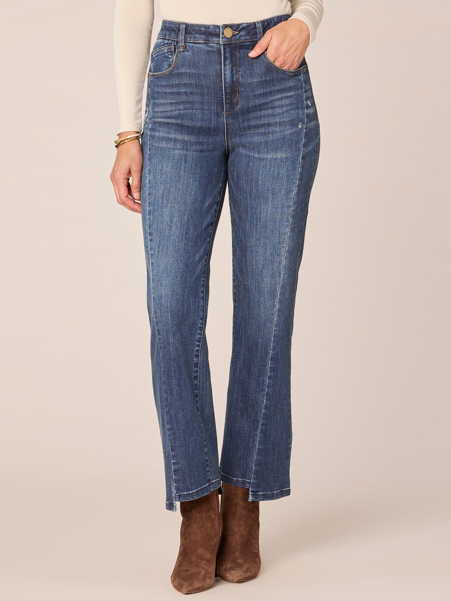 Absolution Skyrise Clean Finish Step Hem Barely Boot Jeans