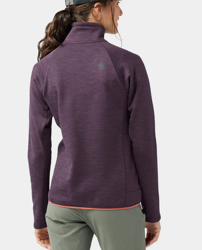 AllTrails x Stio Women's Glide Power Stretch Half Zip - Huckleberry Jam Heather