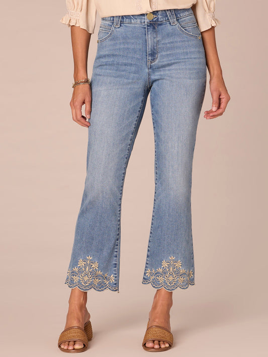 Absolution High Rise Cropped Die Cut Itty Bitty Flare Jean