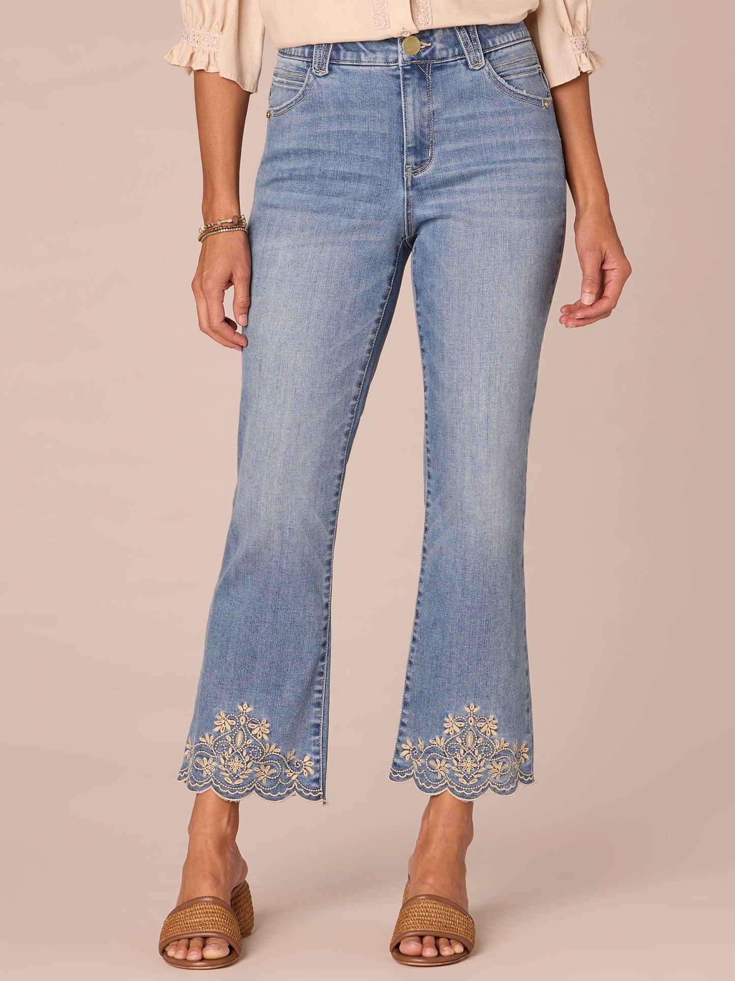 Absolution High Rise Cropped Die Cut Itty Bitty Flare Petite Jean