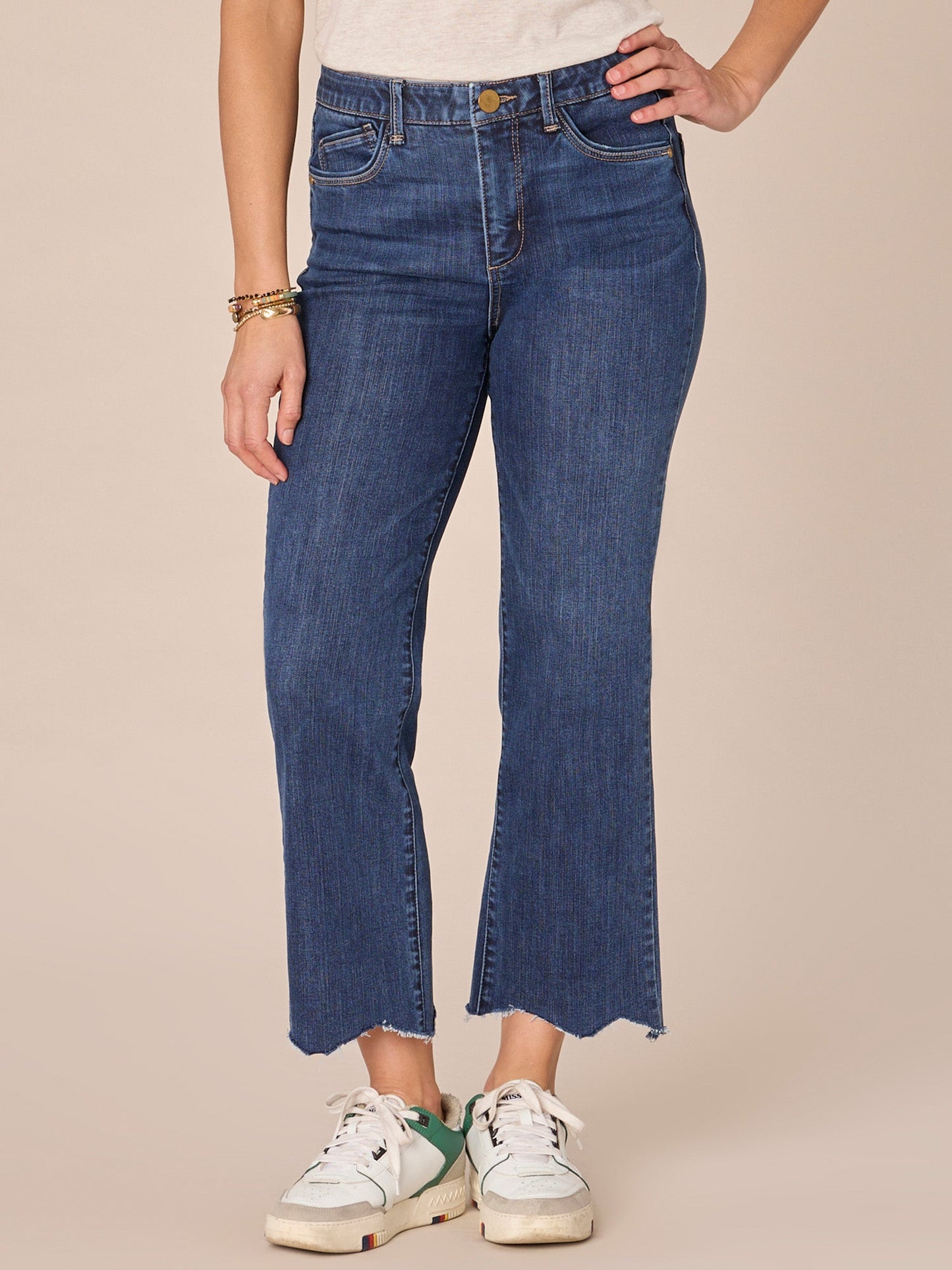 Absolution Skyrise Barely Boot Jean with Destroyed Scallop Hem