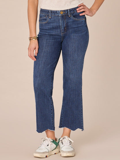 Absolution Skyrise Barely Boot Jean with Destroyed Scallop Hem