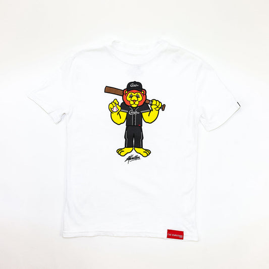 Leo Lion Baseball Kid's T-Shirt - White