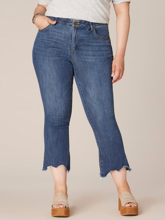Absolution Skyrise V-Yoke Scallop Hem Barely Boot Plus Size Jean